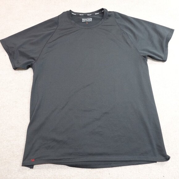Wolaco Shirt Large Black Solid Performance Raglan - Picture 1 of 10